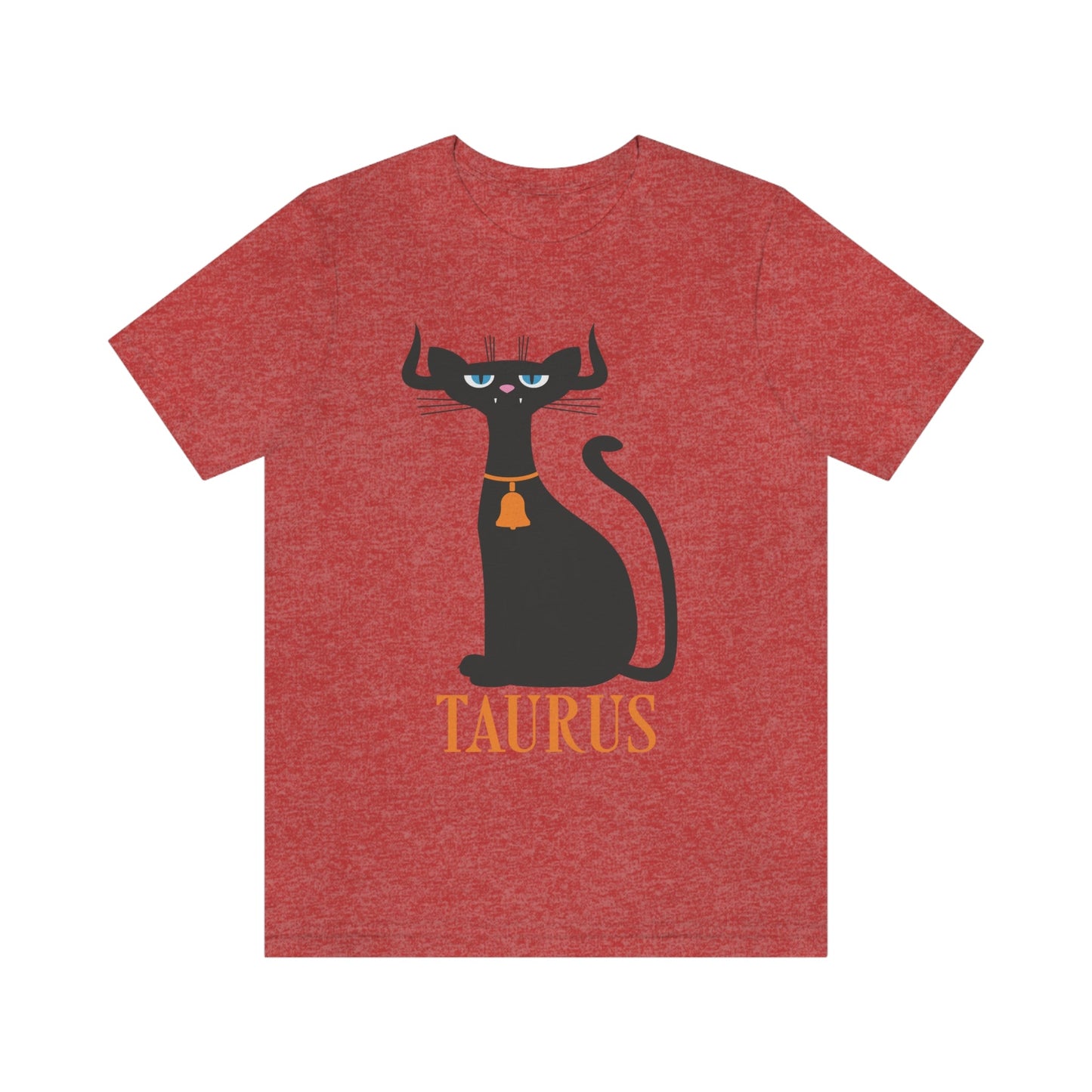 Taurus Cat Zodiac Sign Unisex Jersey Short Sleeve T-Shirt Ichaku [Perfect Gifts Selection]