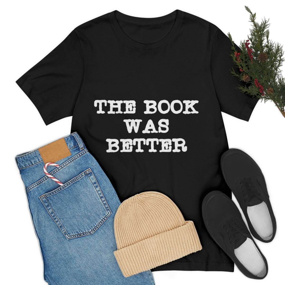 The Book Was Better Reading Educational Quotes Unisex Jersey Short Sleeve T-Shirt Ichaku [Perfect Gifts Selection]