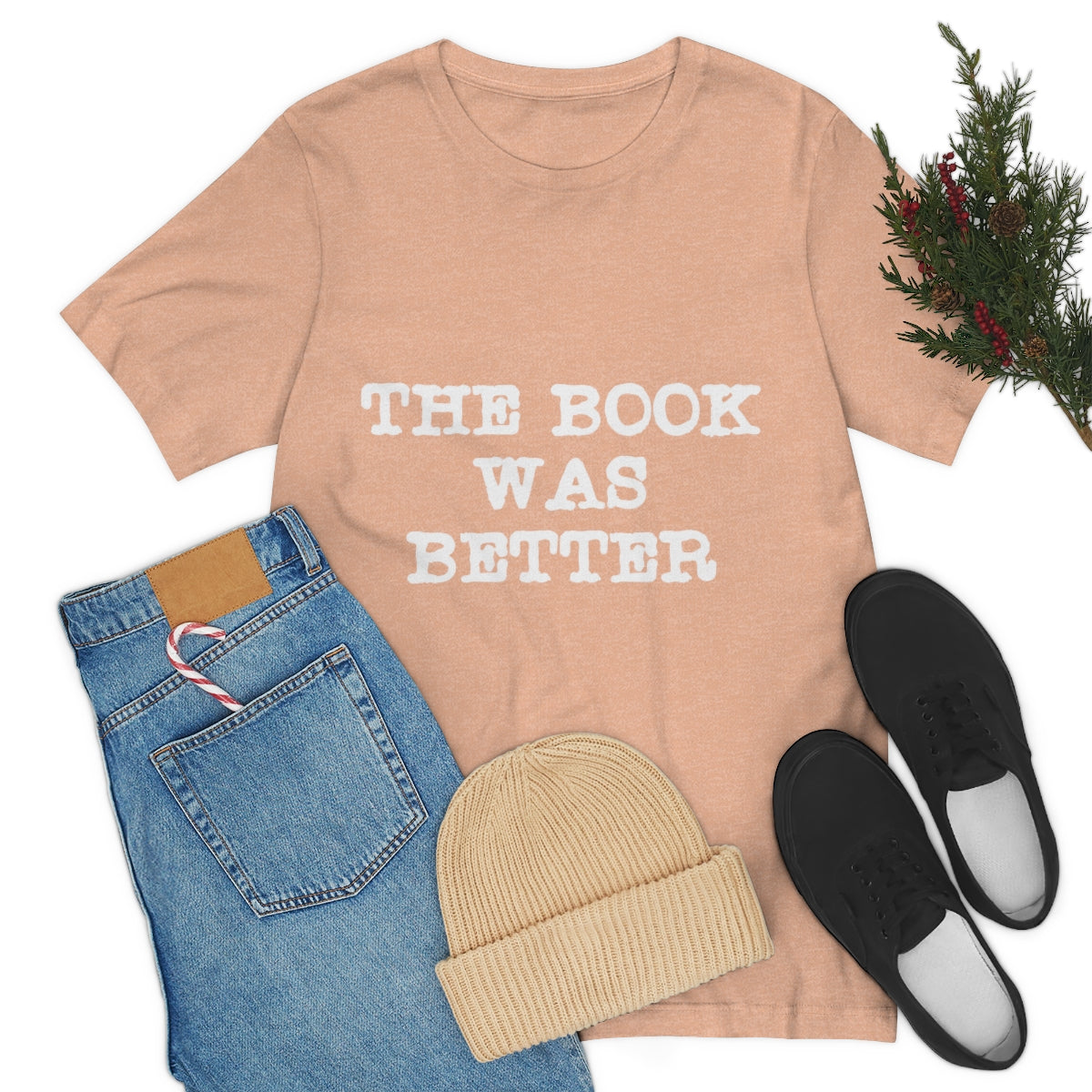 The Book Was Better Reading Educational Quotes Unisex Jersey Short Sleeve T-Shirt Ichaku [Perfect Gifts Selection]