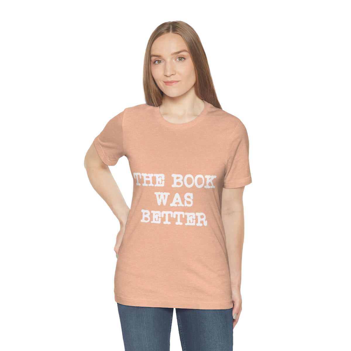 The Book Was Better Reading Educational Quotes Unisex Jersey Short Sleeve T-Shirt Ichaku [Perfect Gifts Selection]