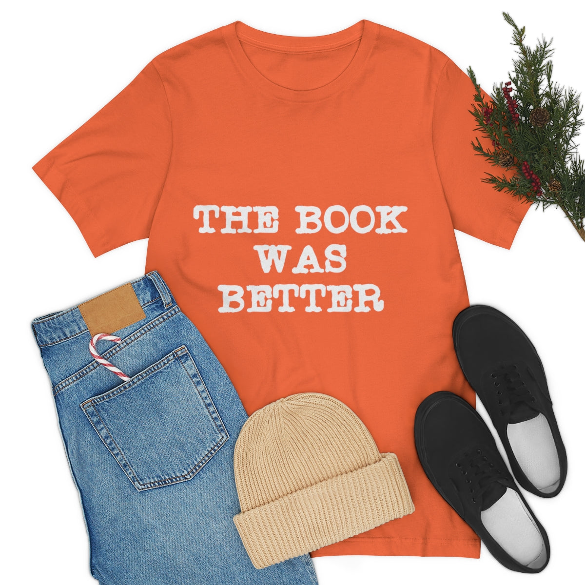 The Book Was Better Reading Educational Quotes Unisex Jersey Short Sleeve T-Shirt Ichaku [Perfect Gifts Selection]