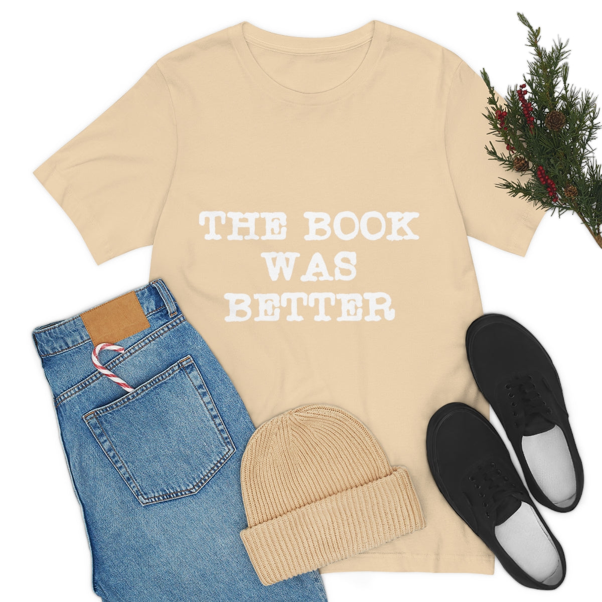 The Book Was Better Reading Educational Quotes Unisex Jersey Short Sleeve T-Shirt Ichaku [Perfect Gifts Selection]