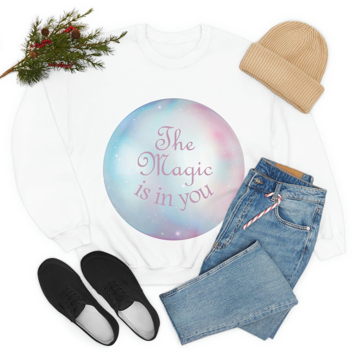 The Magic Is In You Motivation Quotes Unisex Heavy Blend™ Crewneck Sweatshirt Ichaku [Perfect Gifts Selection]