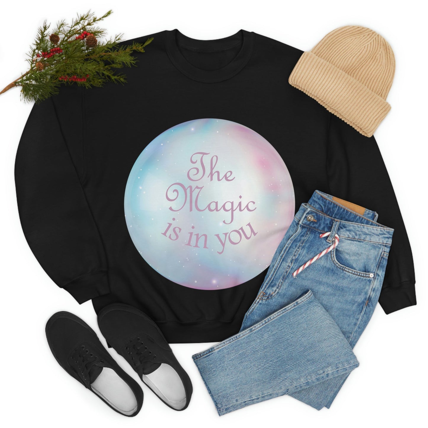 The Magic Is In You Motivation Quotes Unisex Heavy Blend™ Crewneck Sweatshirt Ichaku [Perfect Gifts Selection]