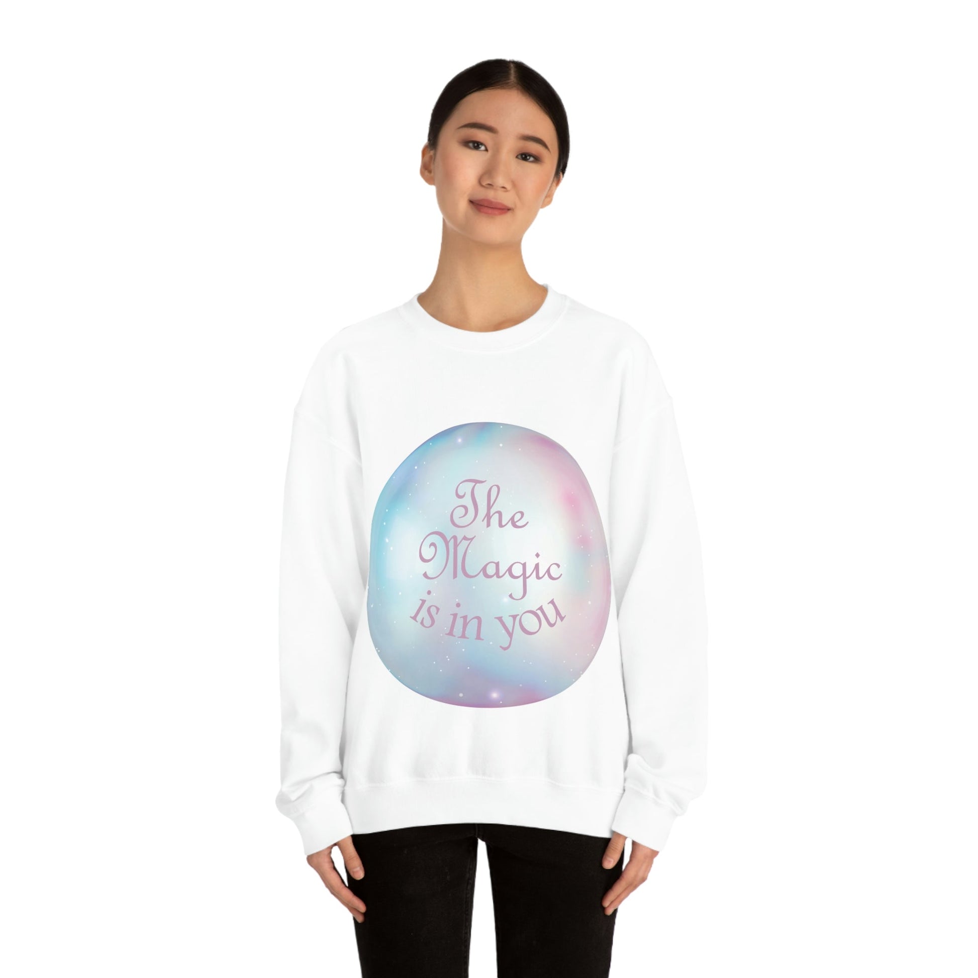 The Magic Is In You Motivation Quotes Unisex Heavy Blend™ Crewneck Sweatshirt Ichaku [Perfect Gifts Selection]