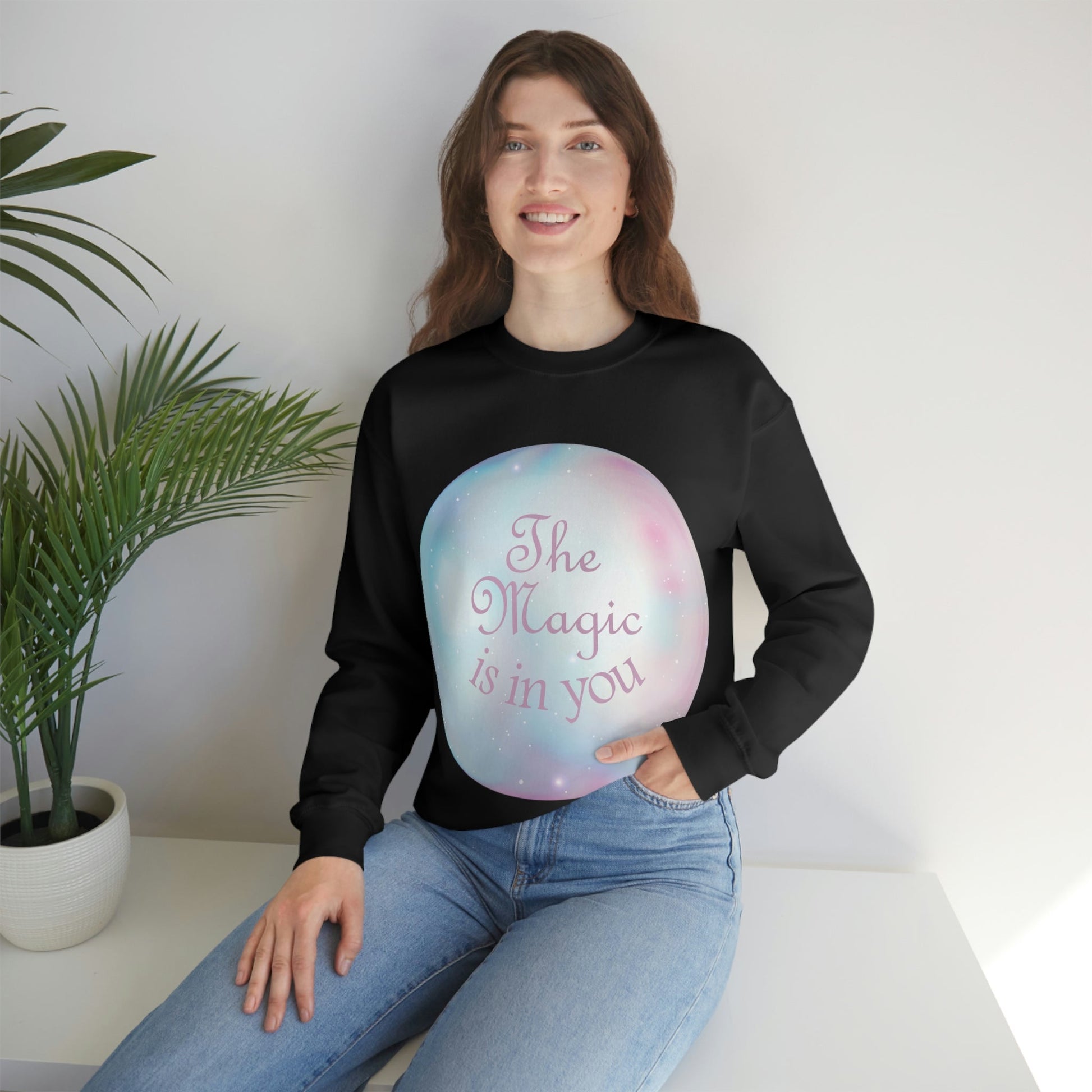 The Magic Is In You Motivation Quotes Unisex Heavy Blend™ Crewneck Sweatshirt Ichaku [Perfect Gifts Selection]