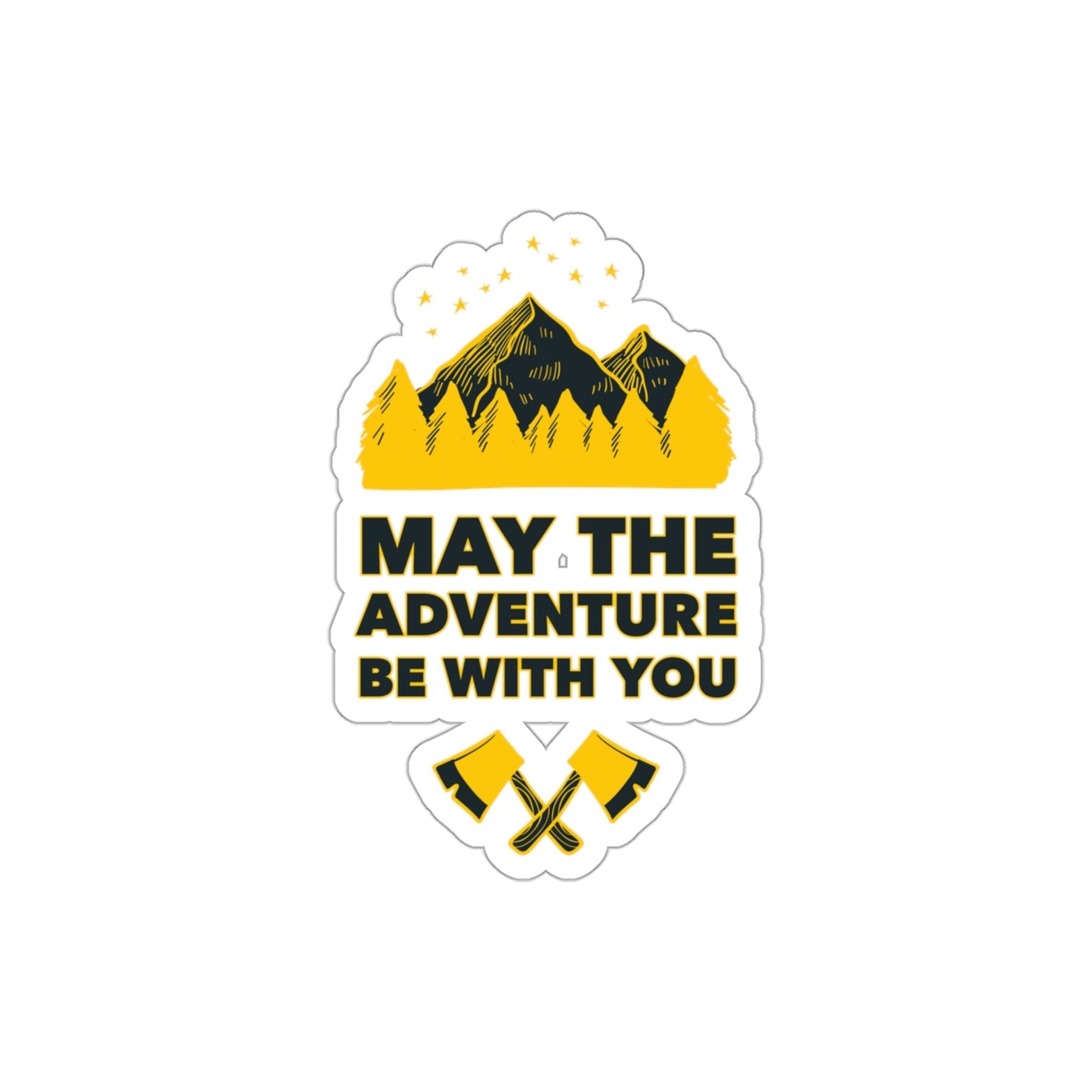 The Mountains Are Calling Hiking Fan Slogan Die-Cut Sticker Ichaku [Perfect Gifts Selection]