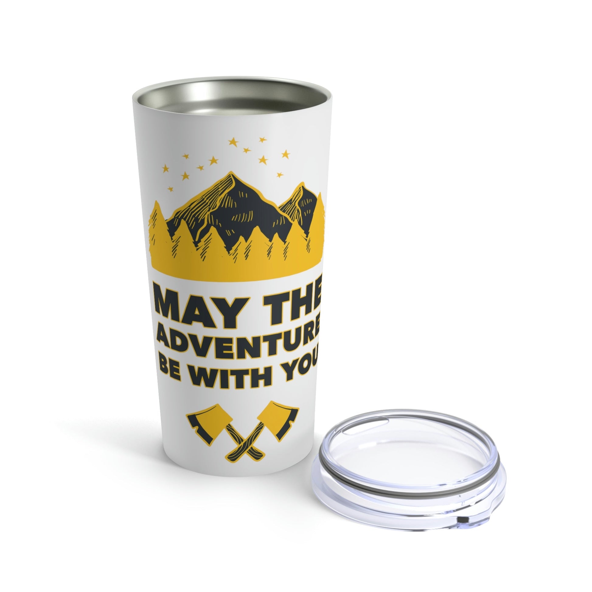 The Mountains Are Calling Hiking Fan Slogan Stainless Steel Hot or Cold Vacuum Tumbler 20oz Ichaku [Perfect Gifts Selection]