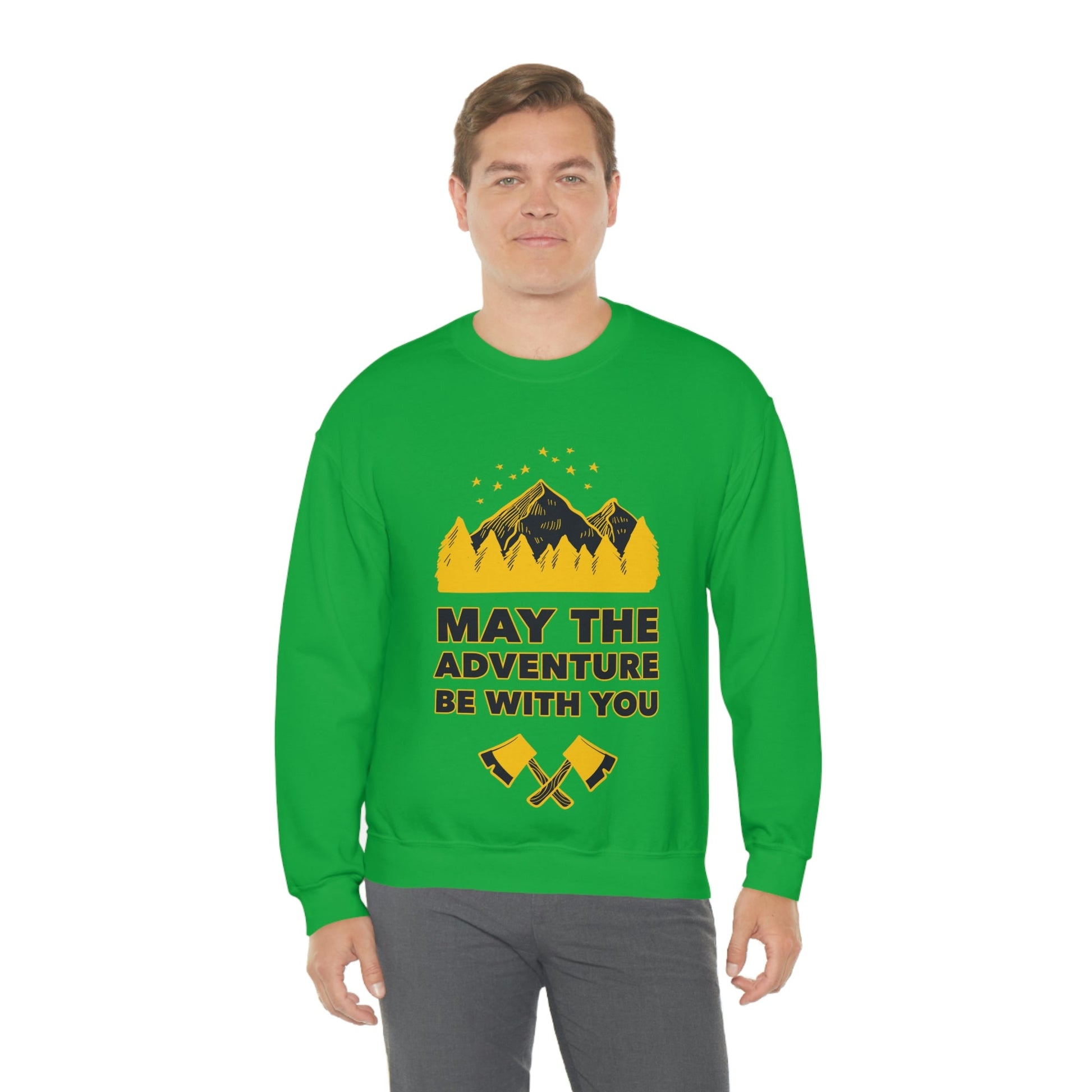 The Mountains Are Calling Hiking Fan Slogan Unisex Heavy Blend™ Crewneck Sweatshirt Ichaku [Perfect Gifts Selection]