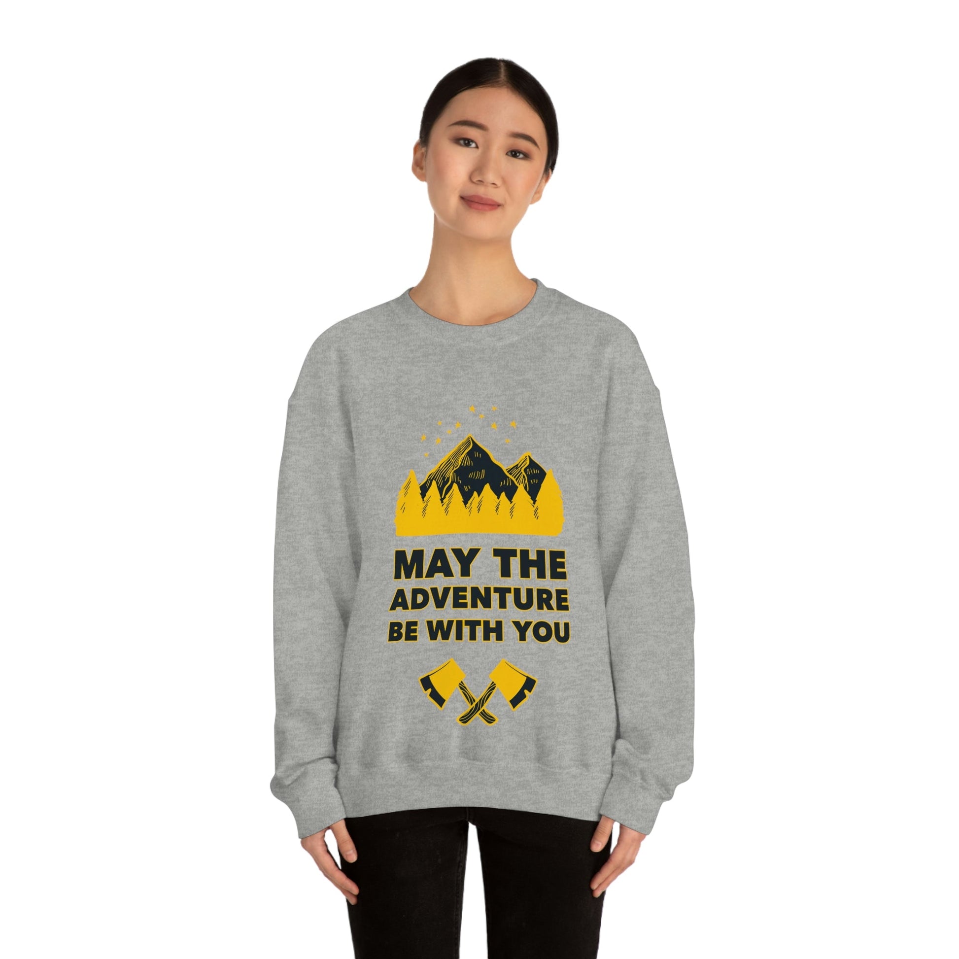 The Mountains Are Calling Hiking Fan Slogan Unisex Heavy Blend™ Crewneck Sweatshirt Ichaku [Perfect Gifts Selection]