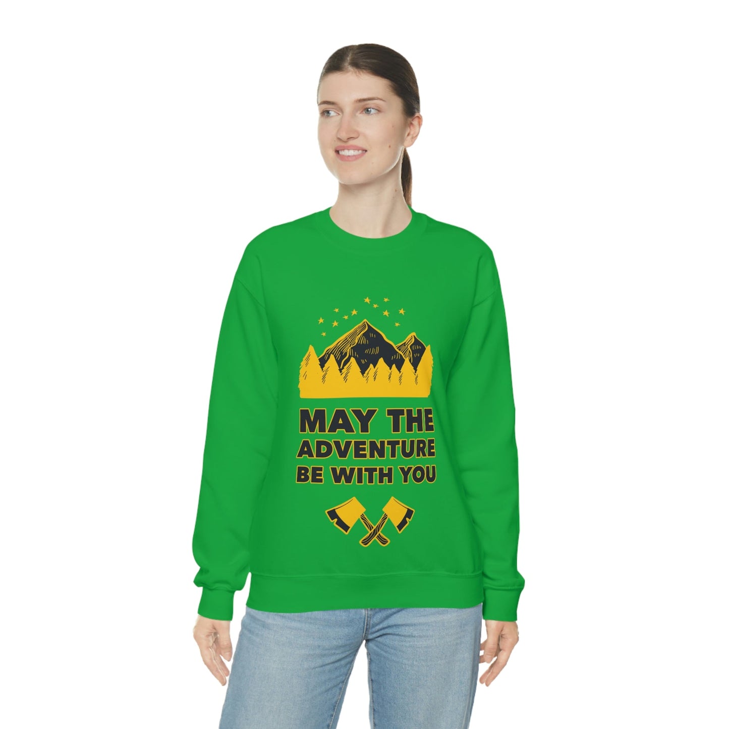 The Mountains Are Calling Hiking Fan Slogan Unisex Heavy Blend™ Crewneck Sweatshirt Ichaku [Perfect Gifts Selection]