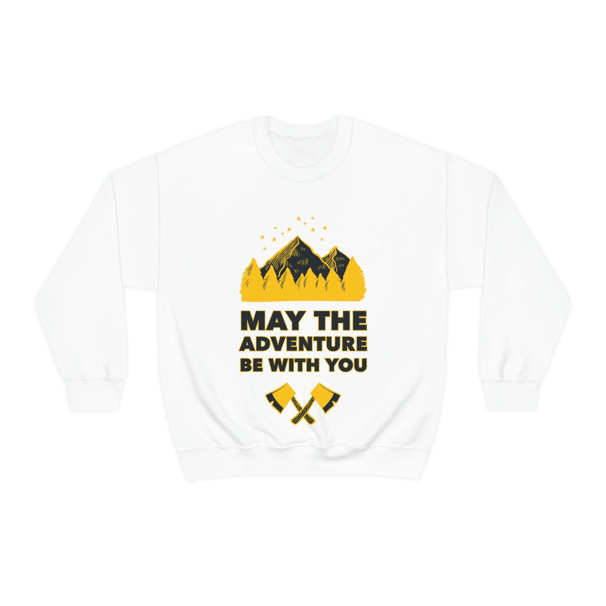 The Mountains Are Calling Hiking Fan Slogan Unisex Heavy Blend™ Crewneck Sweatshirt Ichaku [Perfect Gifts Selection]