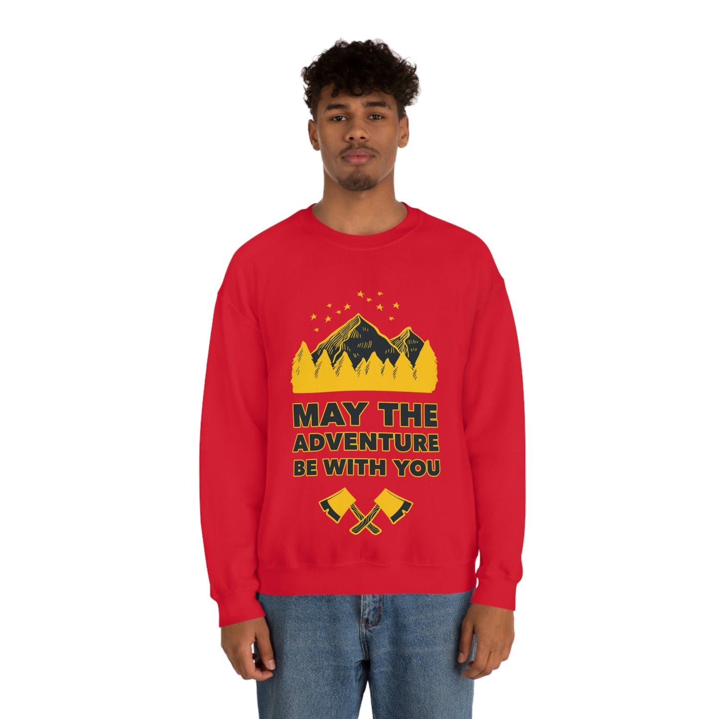 The Mountains Are Calling Hiking Fan Slogan Unisex Heavy Blend™ Crewneck Sweatshirt Ichaku [Perfect Gifts Selection]