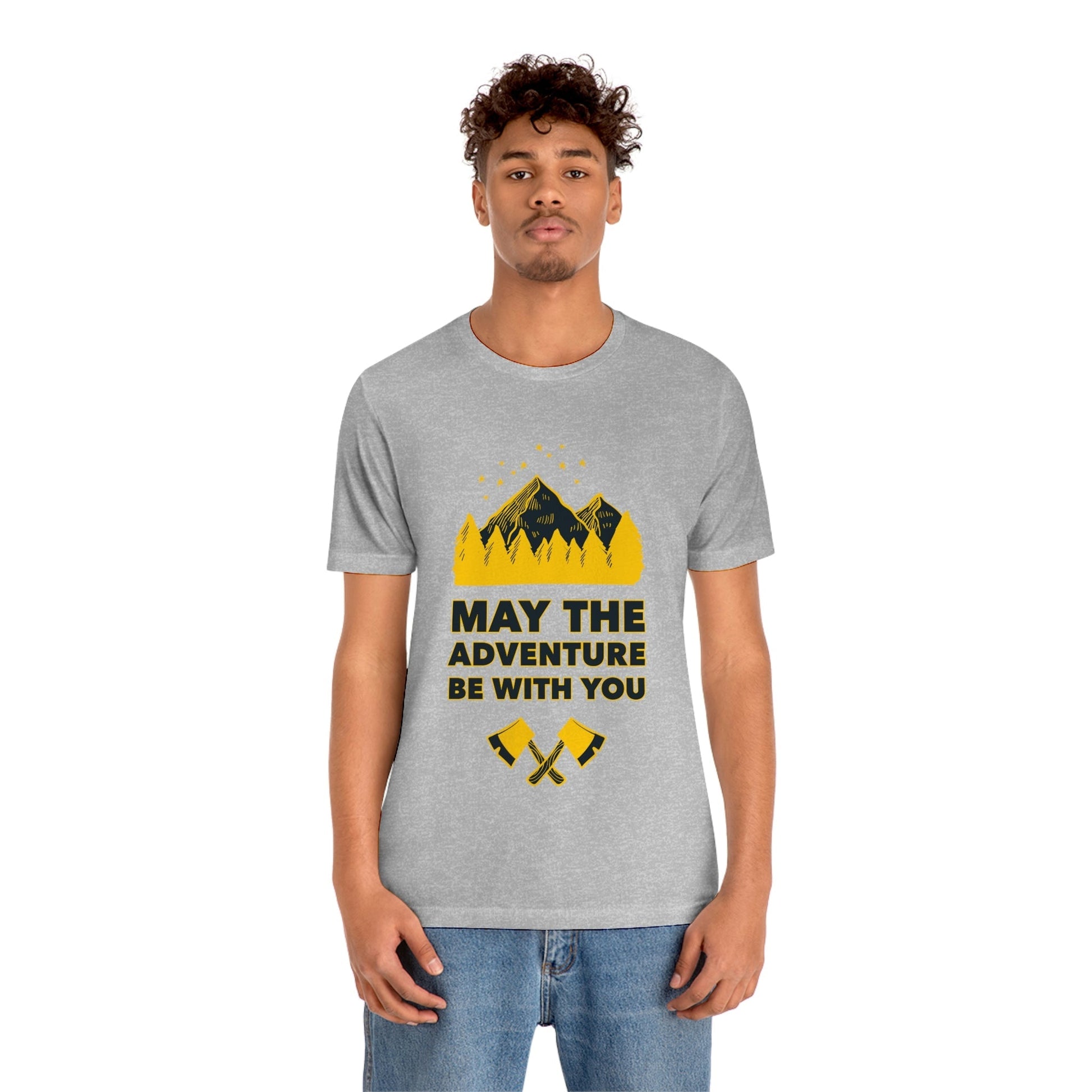 The Mountains Are Calling Hiking Fan Slogan Unisex Jersey Short Sleeve T-Shirt Ichaku [Perfect Gifts Selection]