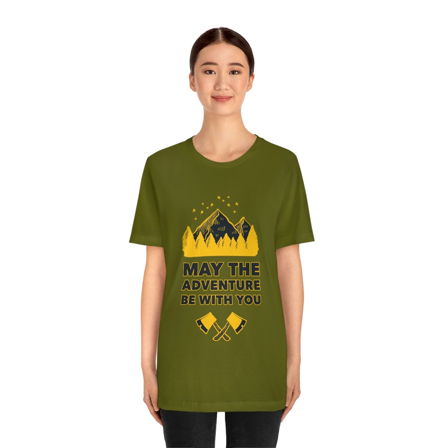 The Mountains Are Calling Hiking Fan Slogan Unisex Jersey Short Sleeve T-Shirt Ichaku [Perfect Gifts Selection]