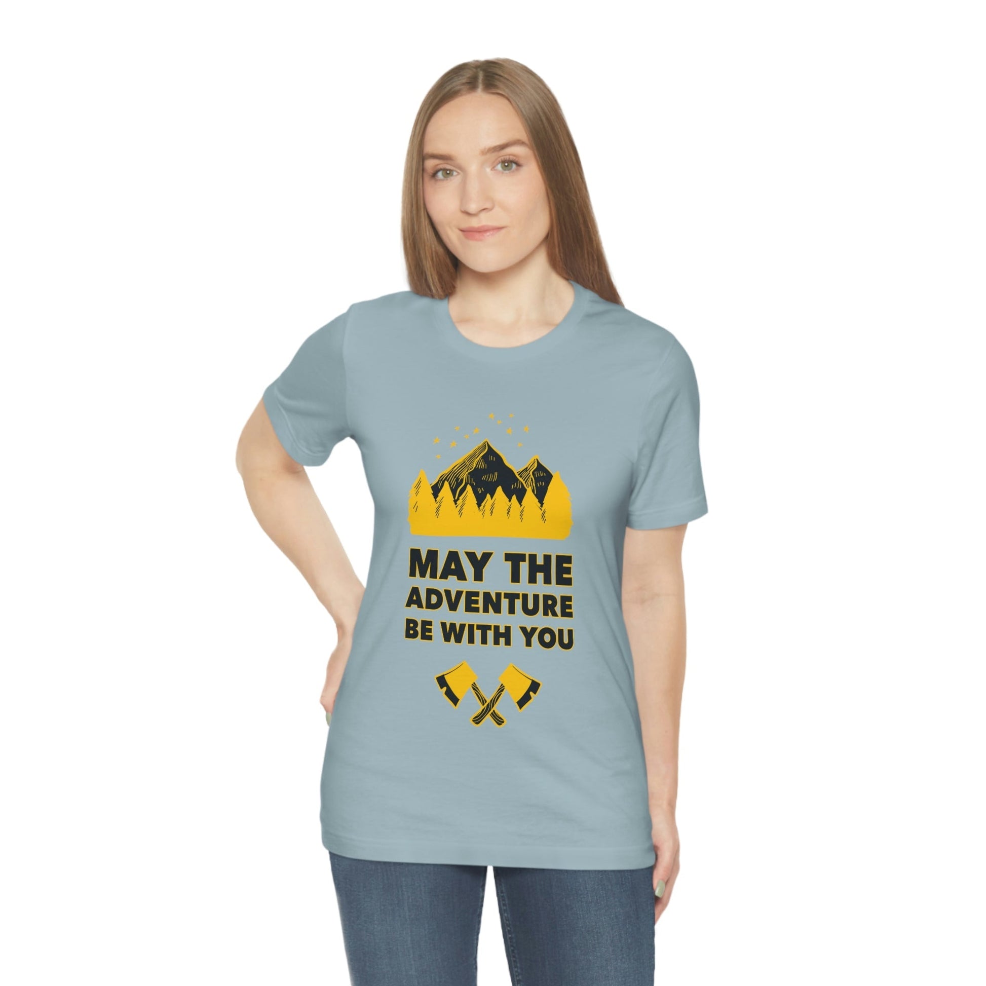 The Mountains Are Calling Hiking Fan Slogan Unisex Jersey Short Sleeve T-Shirt Ichaku [Perfect Gifts Selection]