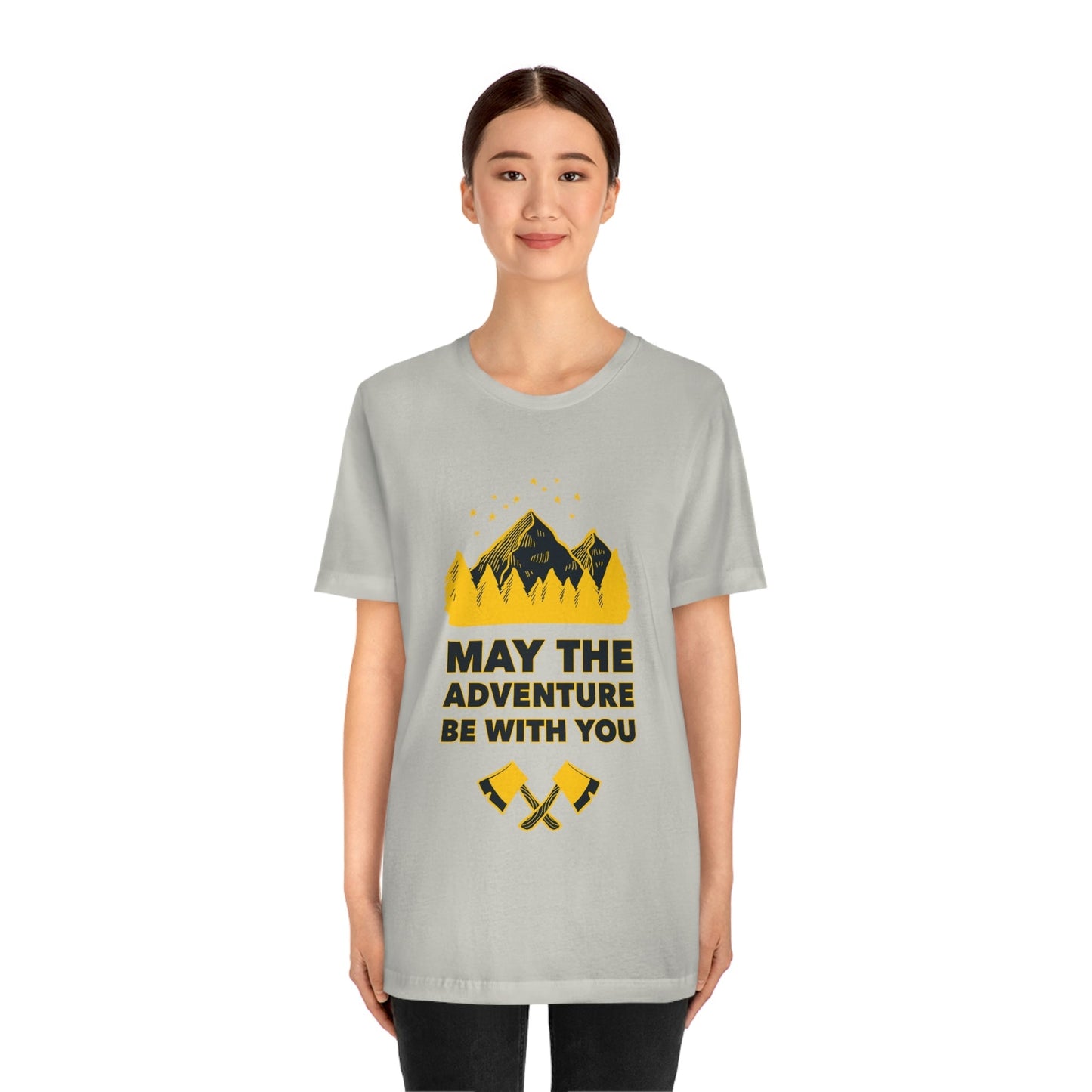 The Mountains Are Calling Hiking Fan Slogan Unisex Jersey Short Sleeve T-Shirt Ichaku [Perfect Gifts Selection]