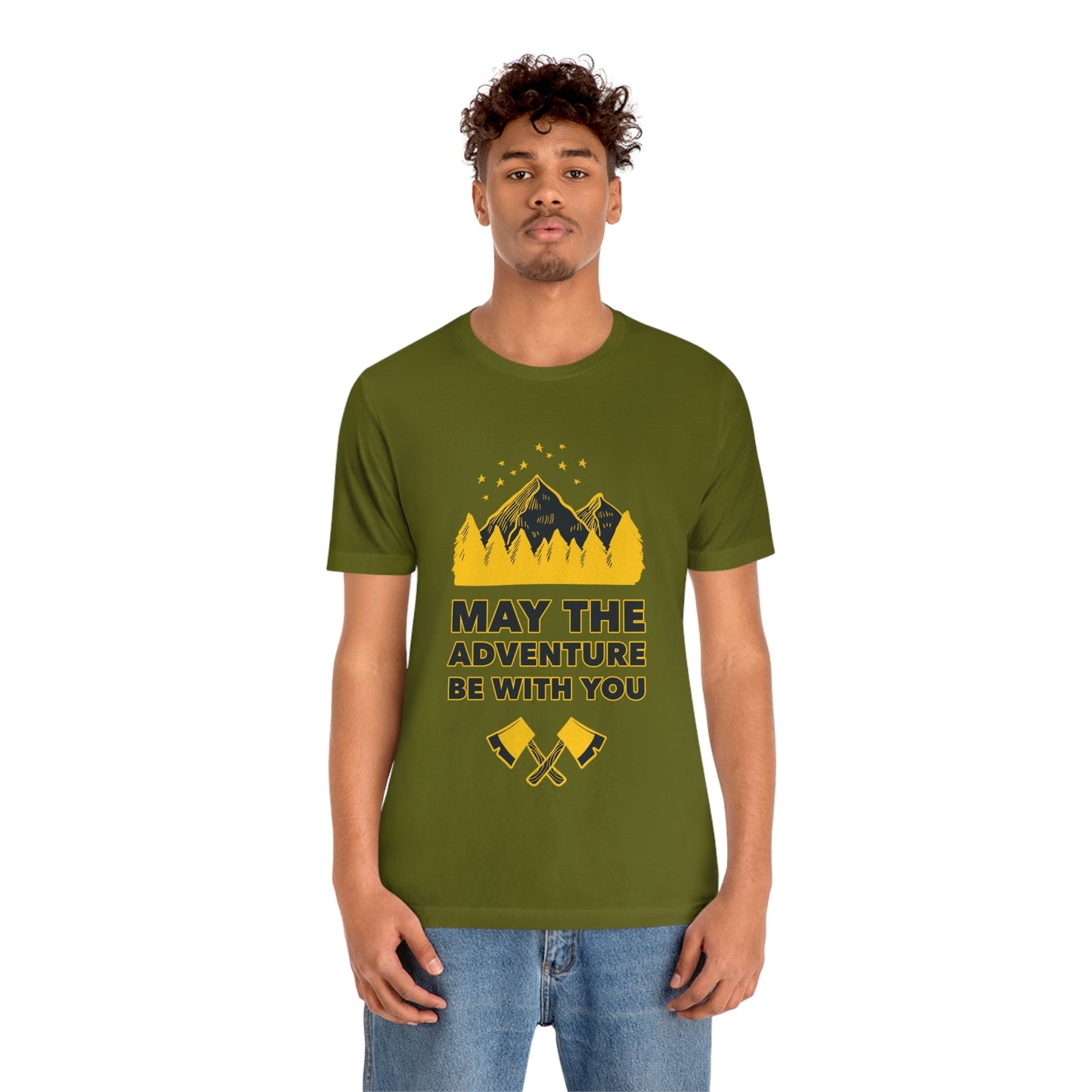 The Mountains Are Calling Hiking Fan Slogan Unisex Jersey Short Sleeve T-Shirt Ichaku [Perfect Gifts Selection]