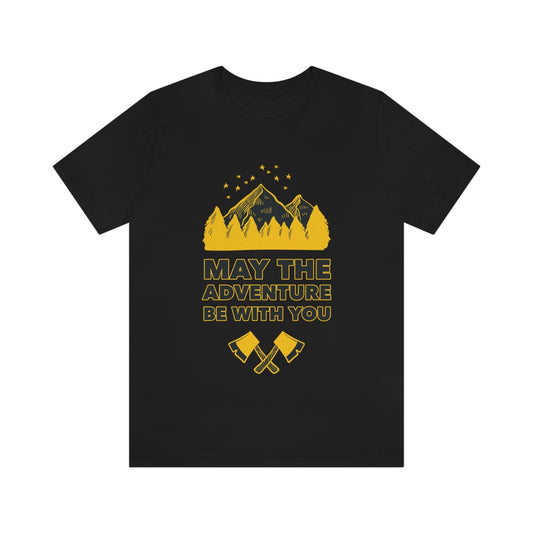 The Mountains Are Calling Hiking Fan Slogan Unisex Jersey Short Sleeve T-Shirt Ichaku [Perfect Gifts Selection]