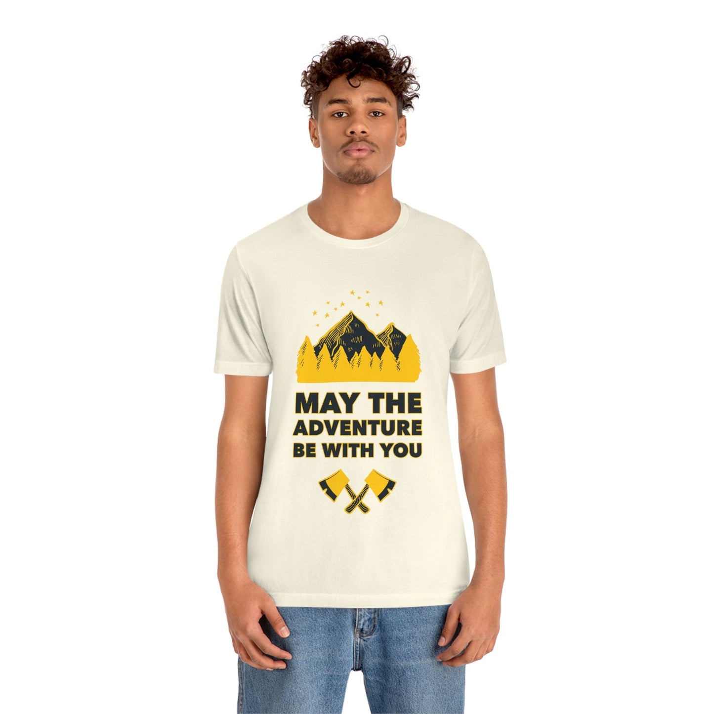 The Mountains Are Calling Hiking Fan Slogan Unisex Jersey Short Sleeve T-Shirt Ichaku [Perfect Gifts Selection]