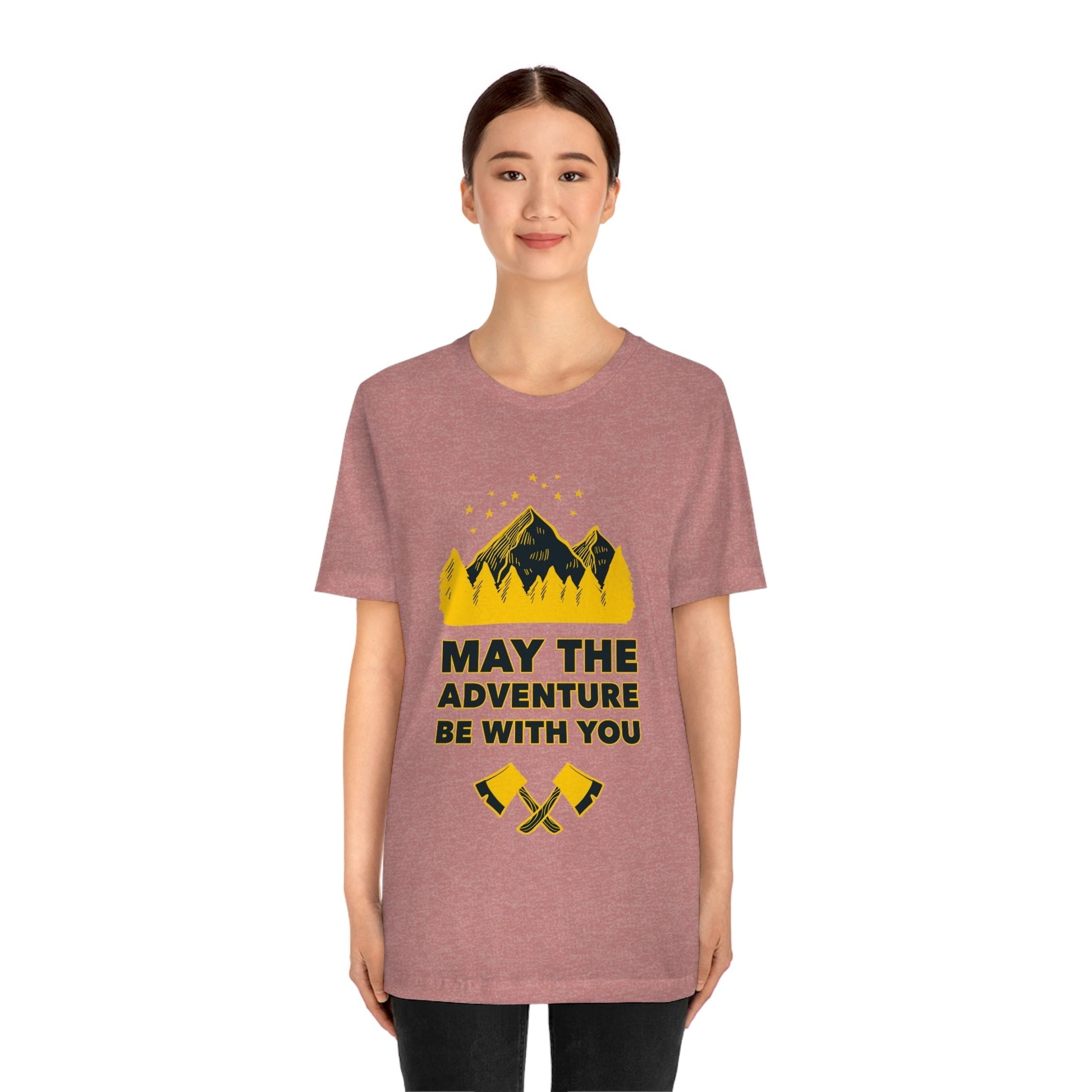 The Mountains Are Calling Hiking Fan Slogan Unisex Jersey Short Sleeve T-Shirt Ichaku [Perfect Gifts Selection]