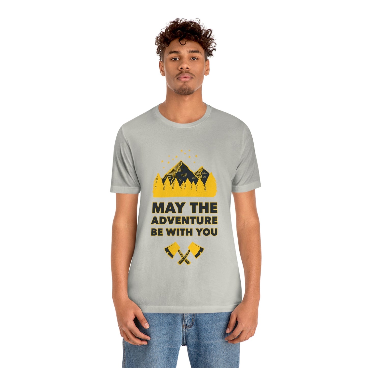 The Mountains Are Calling Hiking Fan Slogan Unisex Jersey Short Sleeve T-Shirt Ichaku [Perfect Gifts Selection]