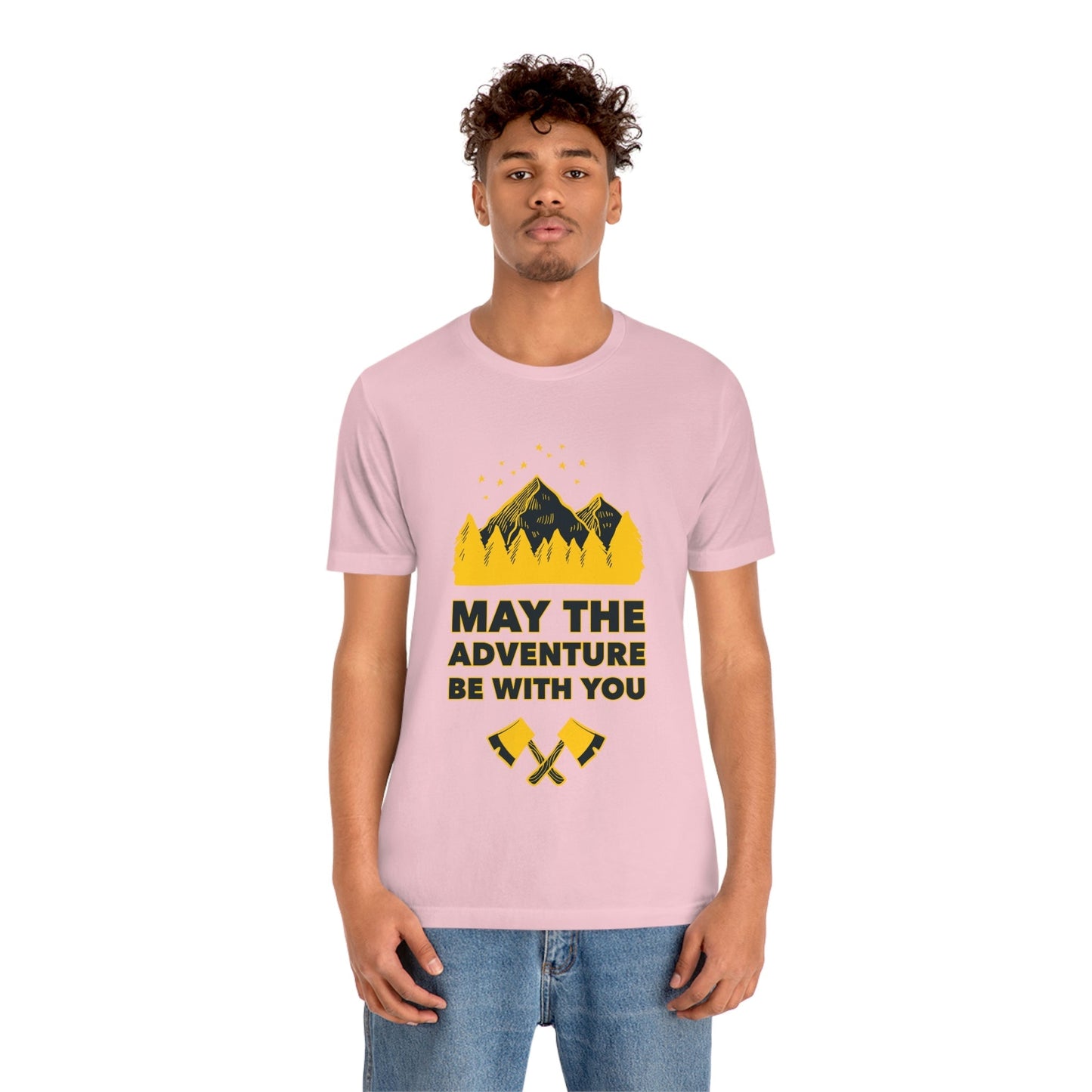 The Mountains Are Calling Hiking Fan Slogan Unisex Jersey Short Sleeve T-Shirt Ichaku [Perfect Gifts Selection]