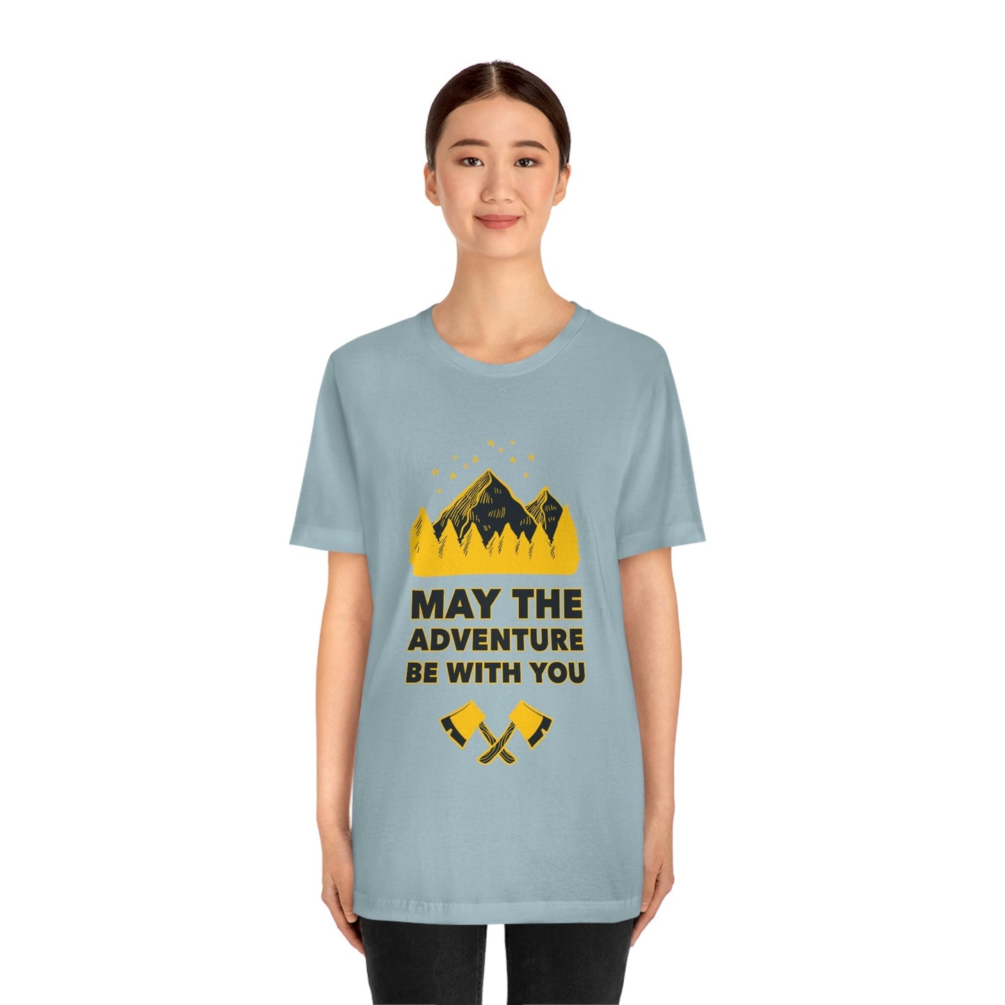 The Mountains Are Calling Hiking Fan Slogan Unisex Jersey Short Sleeve T-Shirt Ichaku [Perfect Gifts Selection]