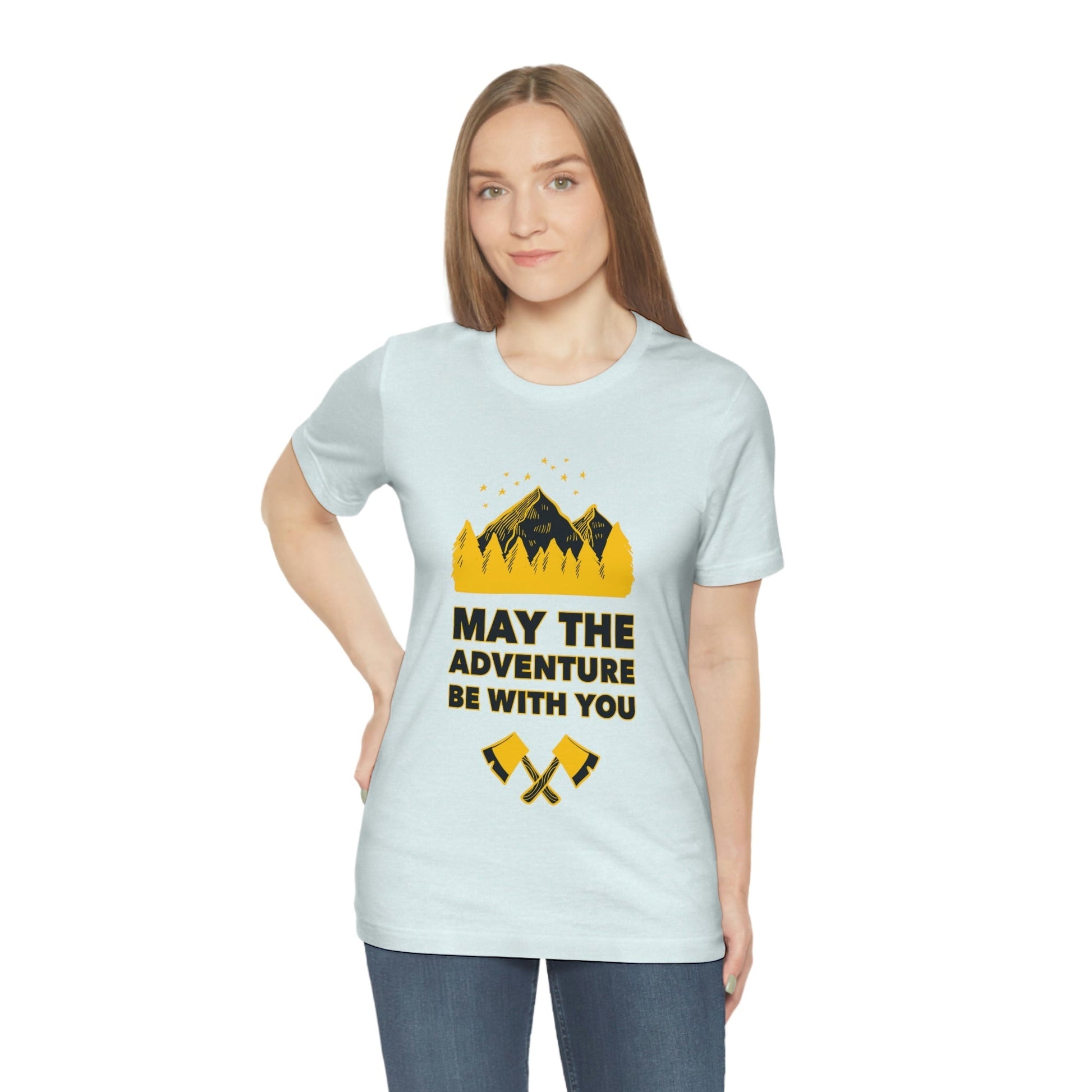 The Mountains Are Calling Hiking Fan Slogan Unisex Jersey Short Sleeve T-Shirt Ichaku [Perfect Gifts Selection]