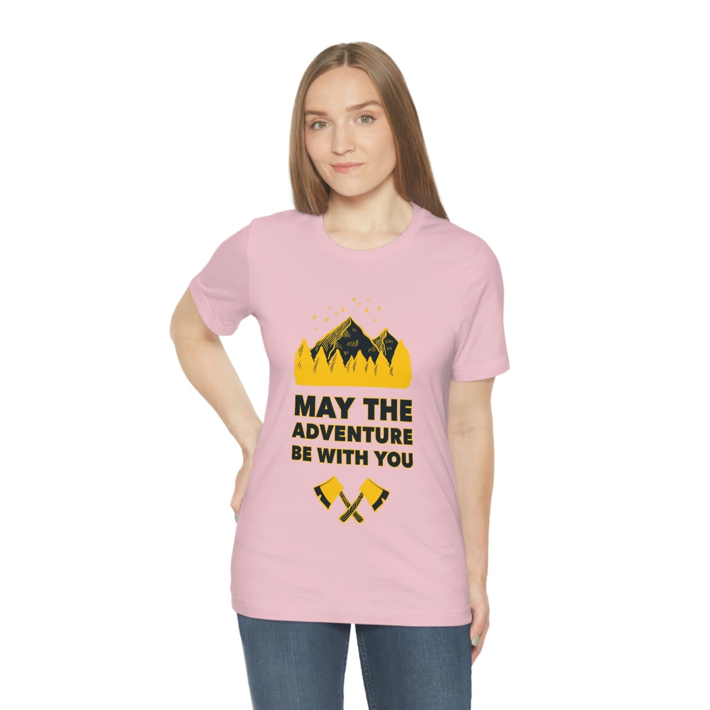 The Mountains Are Calling Hiking Fan Slogan Unisex Jersey Short Sleeve T-Shirt Ichaku [Perfect Gifts Selection]