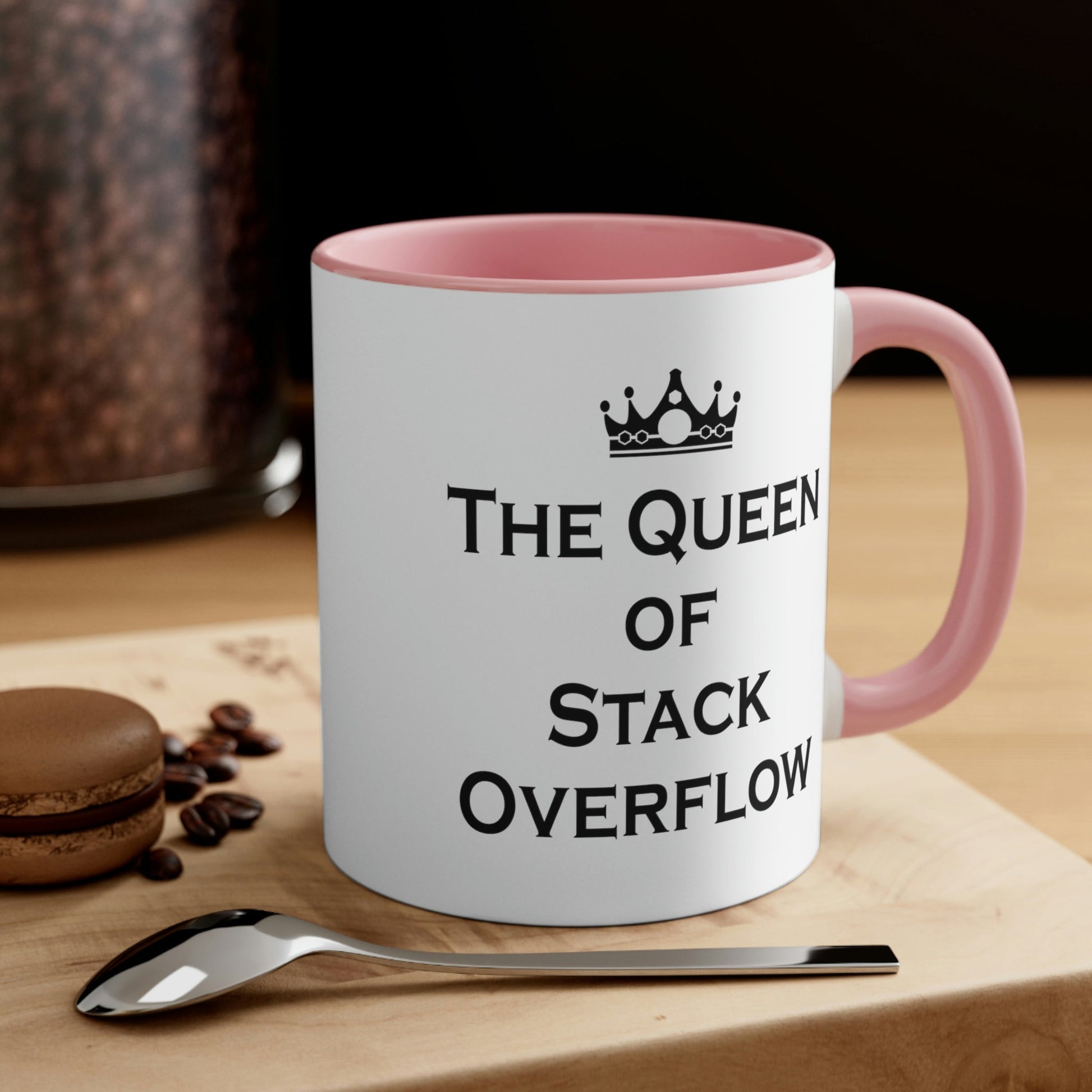 The Queen of Stack Overflow IT Funny Coding Accent Coffee Mug 11oz Ichaku [Perfect Gifts Selection]