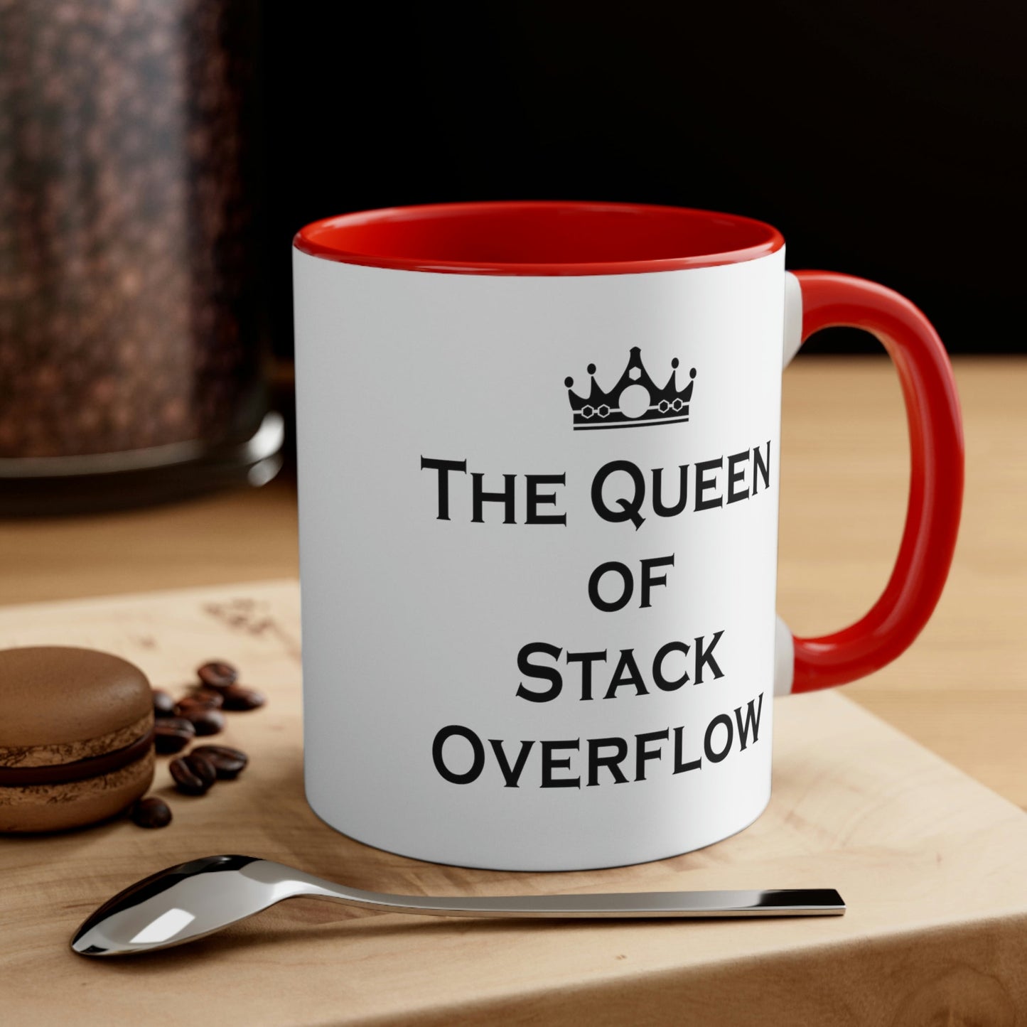 The Queen of Stack Overflow IT Funny Coding Accent Coffee Mug 11oz Ichaku [Perfect Gifts Selection]