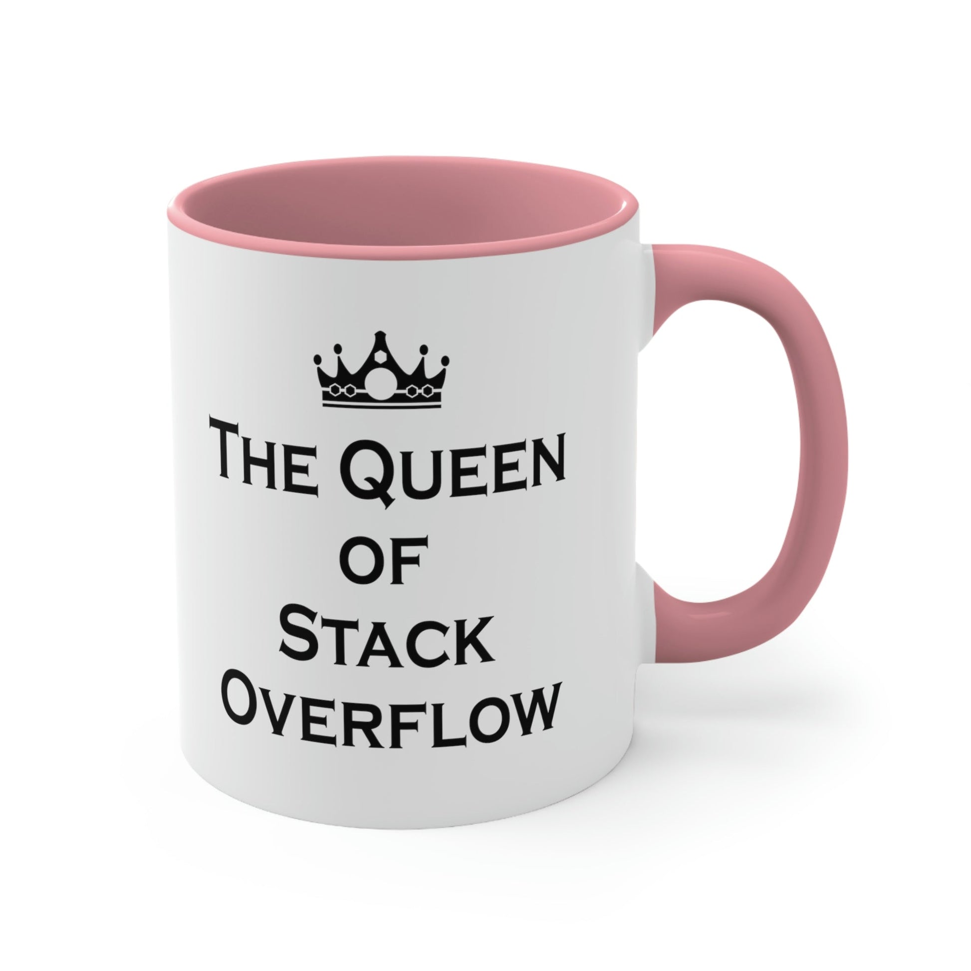 The Queen of Stack Overflow IT Funny Coding Accent Coffee Mug 11oz Ichaku [Perfect Gifts Selection]