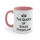 The Queen of Stack Overflow IT Funny Coding Accent Coffee Mug 11oz Ichaku [Perfect Gifts Selection]