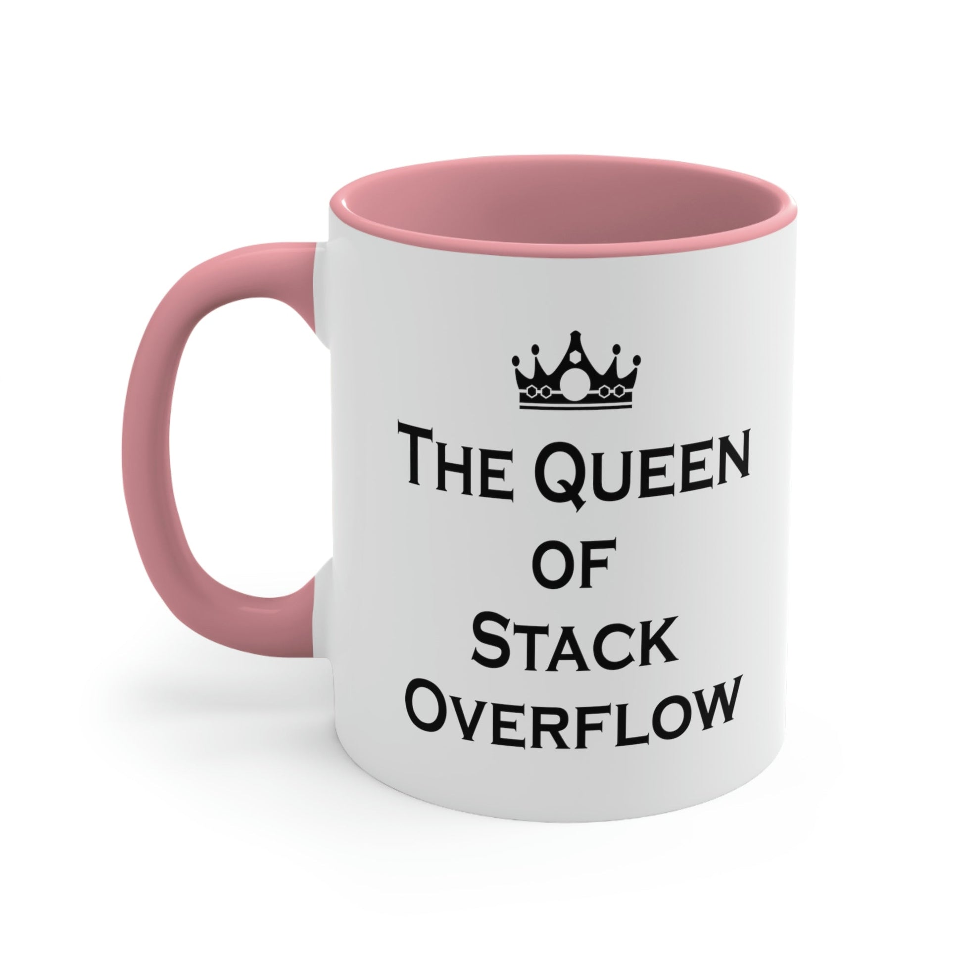 The Queen of Stack Overflow IT Funny Coding Accent Coffee Mug 11oz Ichaku [Perfect Gifts Selection]