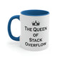 The Queen of Stack Overflow IT Funny Coding Accent Coffee Mug 11oz Ichaku [Perfect Gifts Selection]