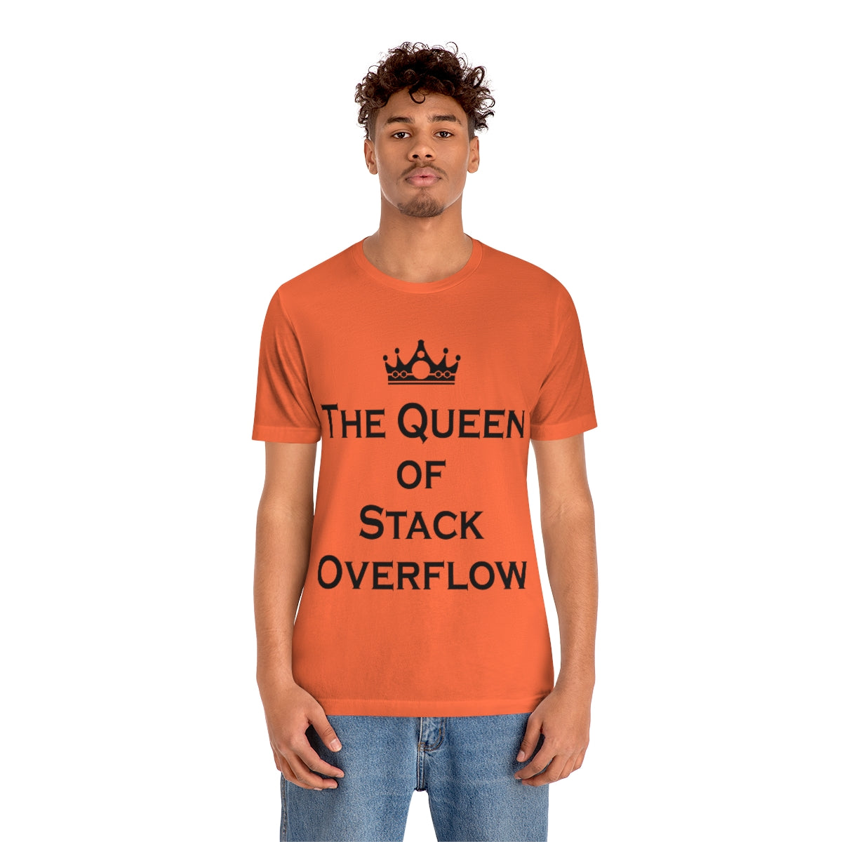 The Queen of Stack Overflow IT Funny Coding Unisex Jersey Short Sleeve T-Shirt Ichaku [Perfect Gifts Selection]