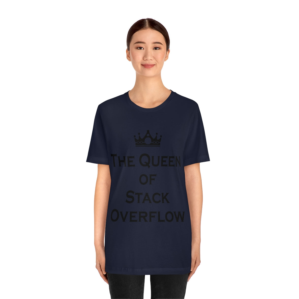 The Queen of Stack Overflow IT Funny Coding Unisex Jersey Short Sleeve T-Shirt Ichaku [Perfect Gifts Selection]