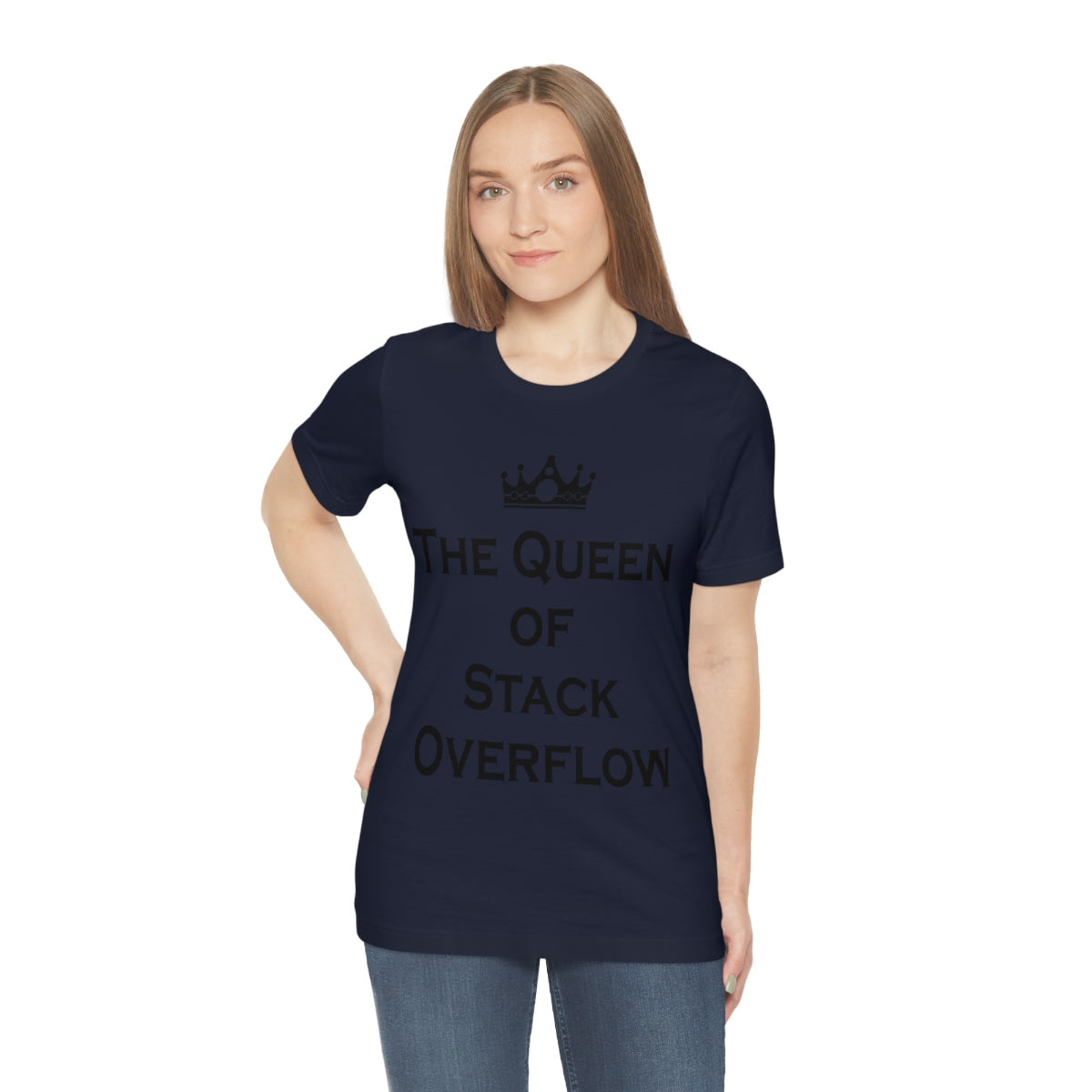 The Queen of Stack Overflow IT Funny Coding Unisex Jersey Short Sleeve T-Shirt Ichaku [Perfect Gifts Selection]