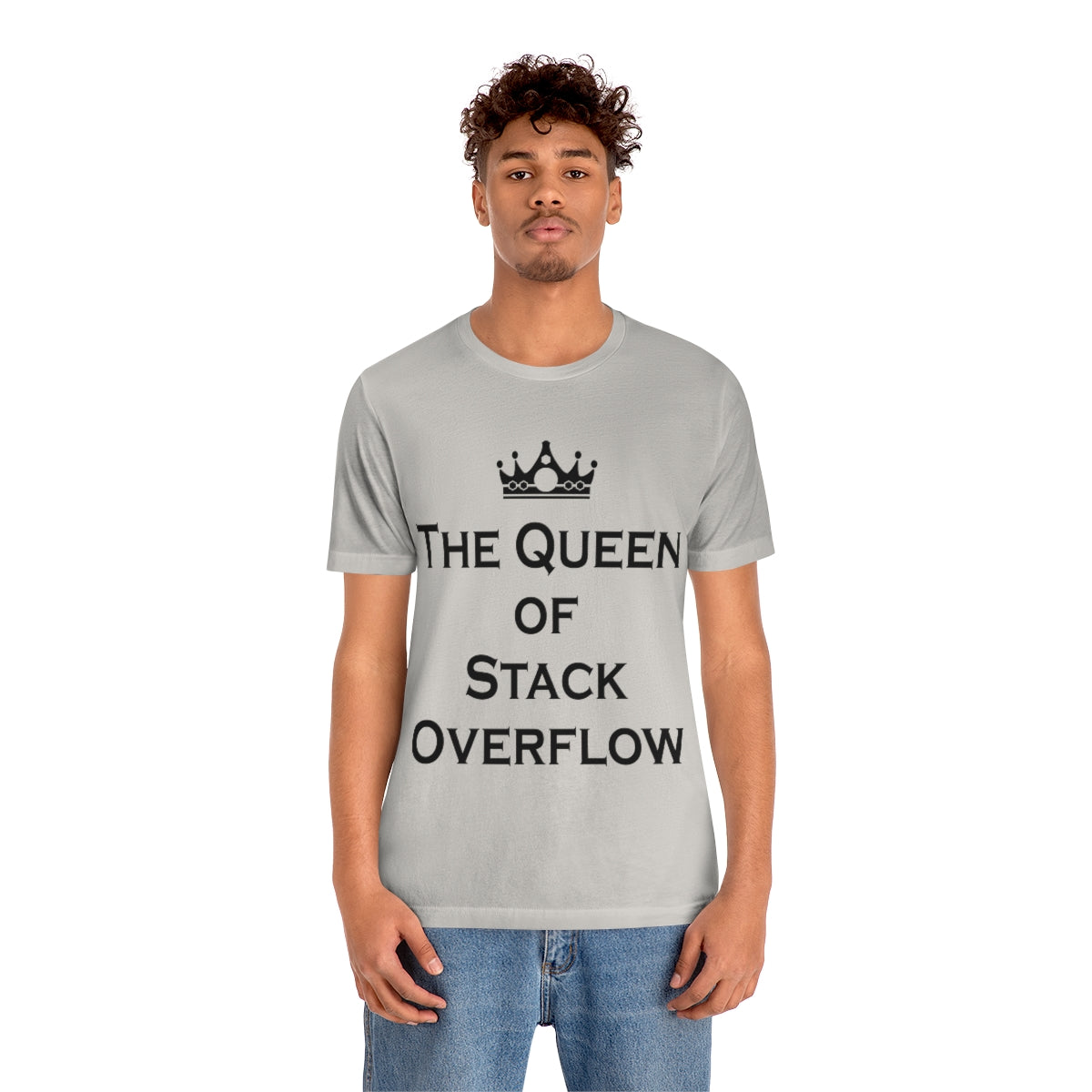 The Queen of Stack Overflow IT Funny Coding Unisex Jersey Short Sleeve T-Shirt Ichaku [Perfect Gifts Selection]