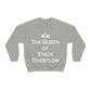 The Queen of Stack Overflow IT Funny Coding White Text  Unisex Heavy Blend™ Crewneck Sweatshirt Ichaku [Perfect Gifts Selection]