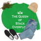 The Queen of Stack Overflow IT Funny Coding White Text  Unisex Heavy Blend™ Crewneck Sweatshirt Ichaku [Perfect Gifts Selection]