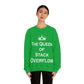 The Queen of Stack Overflow IT Funny Coding White Text  Unisex Heavy Blend™ Crewneck Sweatshirt Ichaku [Perfect Gifts Selection]