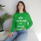 The Queen of Stack Overflow IT Funny Coding White Text  Unisex Heavy Blend™ Crewneck Sweatshirt Ichaku [Perfect Gifts Selection]