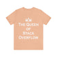 The Queen of Stack Overflow IT Funny Coding White Text Unisex Jersey Short Sleeve T-Shirt Ichaku [Perfect Gifts Selection]