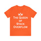 The Queen of Stack Overflow IT Funny Coding White Text Unisex Jersey Short Sleeve T-Shirt Ichaku [Perfect Gifts Selection]