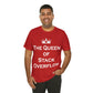 The Queen of Stack Overflow IT Funny Coding White Text Unisex Jersey Short Sleeve T-Shirt Ichaku [Perfect Gifts Selection]