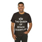 The Queen of Stack Overflow IT Funny Coding White Text Unisex Jersey Short Sleeve T-Shirt Ichaku [Perfect Gifts Selection]