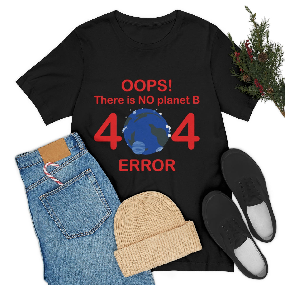 There is No Planet B Error 404, Save The Planet Unisex Jersey Short Sleeve T-Shirt Ichaku [Perfect Gifts Selection]