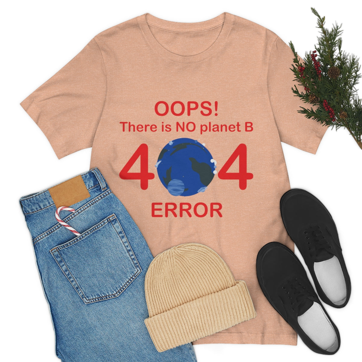 There is No Planet B Error 404, Save The Planet Unisex Jersey Short Sleeve T-Shirt Ichaku [Perfect Gifts Selection]